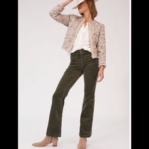 Anthropologie Olive Green Boot Cut Pants